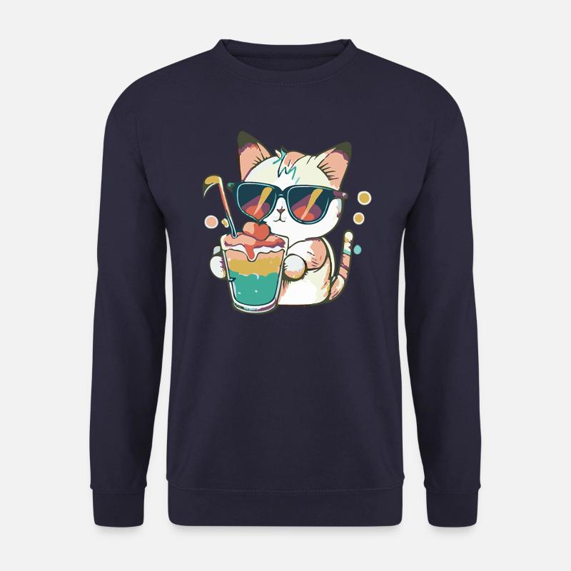 Die lässige Katze - Unisex Pullover - Navy