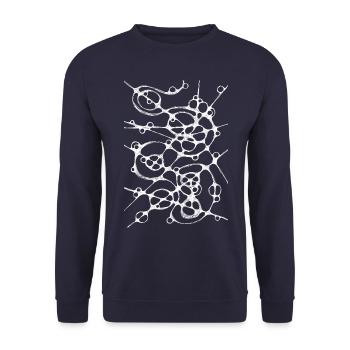 Neuro Monochrome Neuro Art 2 - Sweat-shirt Unisexe - marine - Devant - Alina (178cm) & Michal (187cm)