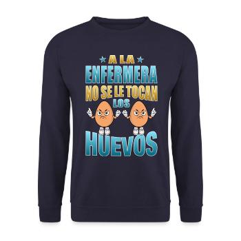 The nurse does not touch her balls - Unisex Sweatshirt - navy - Front - Alina (178cm) & Michal (187cm)