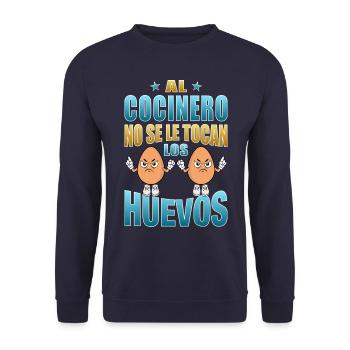 Le cuisinier ne touche pas à ses œufs - Sweat-shirt Unisexe - marine - Devant - Alina (178cm) & Michal (187cm)