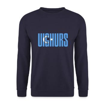 Uighurs Uiguren - Unisex Pullover - Navy - Vorne - Alina (178cm) & Michal (187cm)