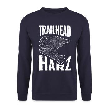 T-shirt VTT Trailhead Résine - Sweat-shirt Unisexe - marine - Devant - Alina (178cm) & Michal (187cm)