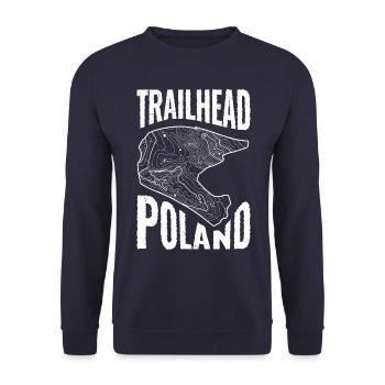 Mountain Bike T-Shirt Trailhead Poland - Unisex Sweatshirt - navy - Front - Alina (178cm) & Michal (187cm)
