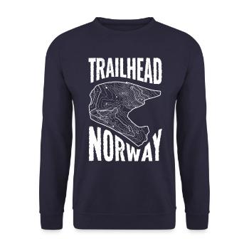 Mountainbike T-Shirt Trailhead Norwegen - Unisex Pullover - Navy - Vorne - Alina (178cm) & Michal (187cm)