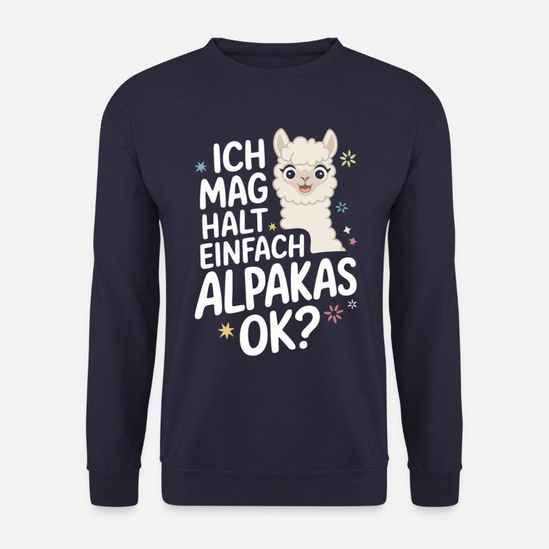 Alpaka Llama - Unisex Pullover - Navy