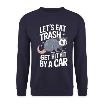 Opossum Possum Animal - Unisex Sweatshirt - navy - Front - Alina (178cm) & Michal (187cm)