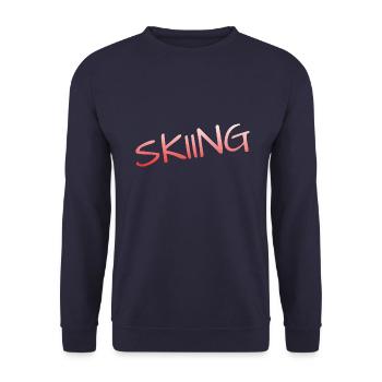 Skiing Ski fahren - Unisex Pullover - Navy - Vorne - Alina (178cm) & Michal (187cm)