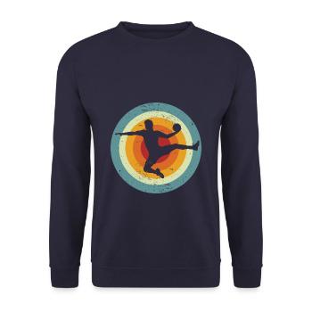 Handball, handball player, handball player Silhouette - Unisex Sweatshirt - navy - Front - Alina (178cm) & Michal (187cm)