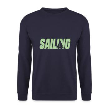 sailing segeln segelboot - Unisex Pullover - Navy - Vorne - Alina (178cm) & Michal (187cm)