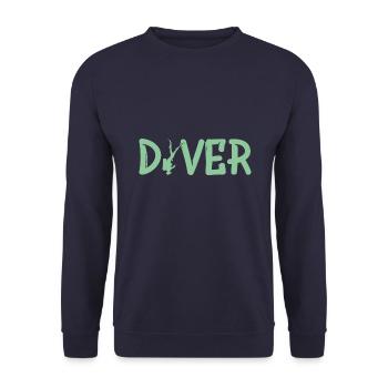 Tauchen Diver Diving - Unisex Pullover - Navy - Vorne - Alina (178cm) & Michal (187cm)