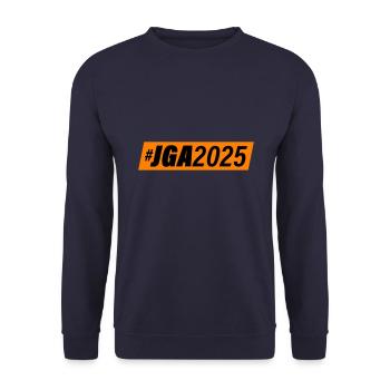 Jga 2025 Junggesellenabschied - Unisex Pullover - Navy - Vorne - Alina (178cm) & Michal (187cm)