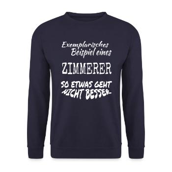 Zimmerer - Unisex Pullover - Navy - Vorne - Alina (178cm) & Michal (187cm)