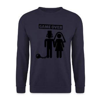 Gamer is getting married - Unisex Sweatshirt - navy - Front - Alina (178cm) & Michal (187cm)