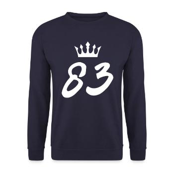 83 Couronne numérique - Sweat-shirt Unisexe - marine - Devant - Alina (178cm) & Michal (187cm)