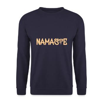 Namaste - Unisex Pullover - Navy - Vorne - Alina (178cm) & Michal (187cm)