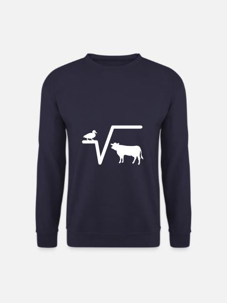 Ente Wurzel aus Kuh N-te Q Mathematik Mathe Lehrer - Unisex Pullover - Navy