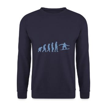 Snowboarder Evolution Silhouette Minimalist - Unisex Pullover - Navy - Vorne - Alina (178cm) & Michal (187cm)