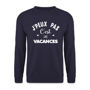 C'EST LES VACANCES - Sweat-shirt Unisexe - marine - Devant - Alina (178cm) & Michal (187cm)