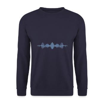 Music Frequency: Sound, Waves, Physics and Sound - Unisex Sweatshirt - navy - Front - Alina (178cm) & Michal (187cm)