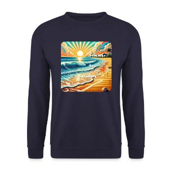sunset beach - Unisex Sweatshirt - navy - Front - Alina (178cm) & Michal (187cm)