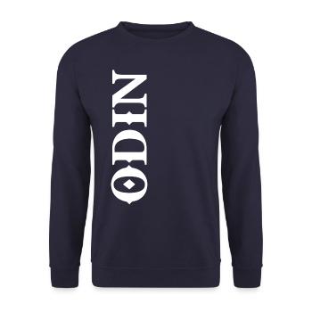 Odin Gott Götter Germanen Walhalla Geschenkidee - Unisex Pullover - Navy - Vorne - Alina (178cm) & Michal (187cm)