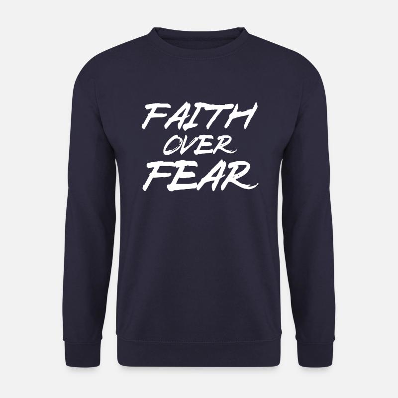 Faith Over Fear - Jesus Christus - Religion - Unisex Pullover - Navy