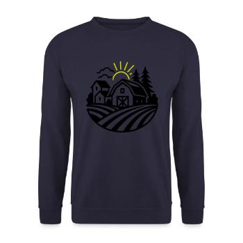 Ferme Bauernhof - Sweat-shirt Unisexe - marine - Devant - Alina (178cm) & Michal (187cm)