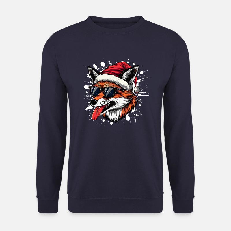 Fuchs Weihnachten Lustig - Unisex Pullover - Navy