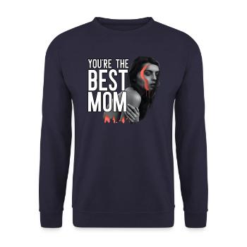 You're the best mom - Mother Day - Unisex Pullover - Navy - Vorne - Alina (178cm) & Michal (187cm)