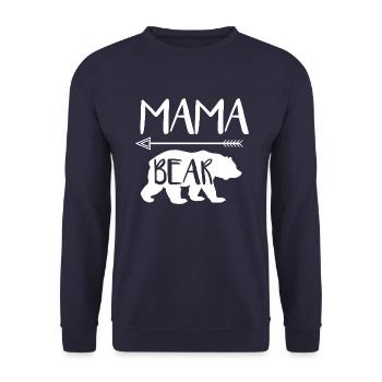 Mama Bear - Unisex Pullover - Navy - Vorne - Alina (178cm) & Michal (187cm)