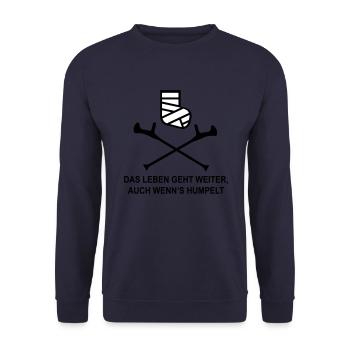 Gipsbein - Unisex Pullover - Navy - Vorne - Alina (178cm) & Michal (187cm)