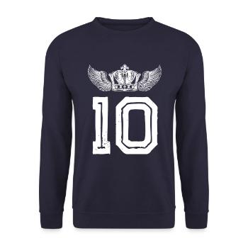 Couronne de 10 chiffres - Sweat-shirt Unisexe - marine - Devant - Alina (178cm) & Michal (187cm)