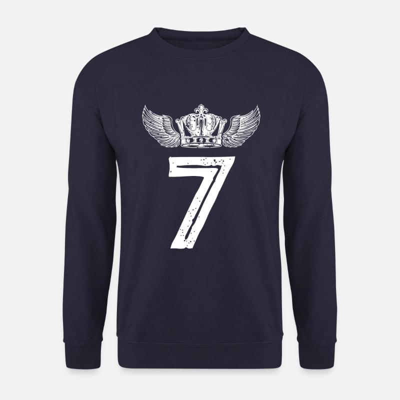 7 Zahl Krone - Unisex Pullover - Navy
