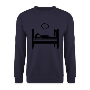 Sleeping Bed - Unisex Sweatshirt - navy - Front - Alina (178cm) & Michal (187cm)