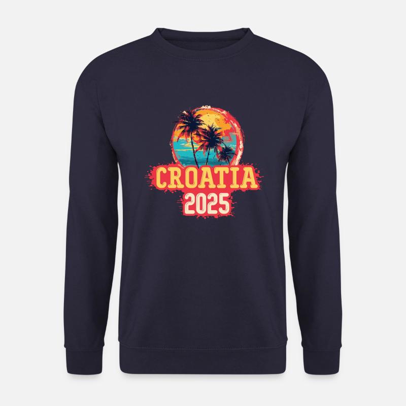Croatia 2025 Palmen - Unisex Pullover - Navy