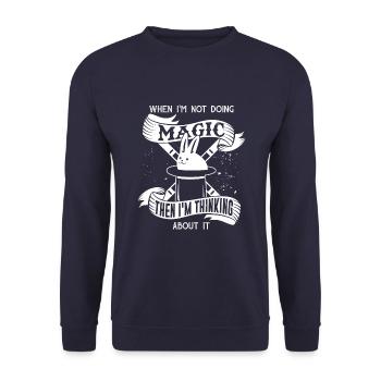 La magie, si je ne fais pas de magie, je pense - Sweat-shirt Unisexe - marine - Devant - Alina (178cm) & Michal (187cm)
