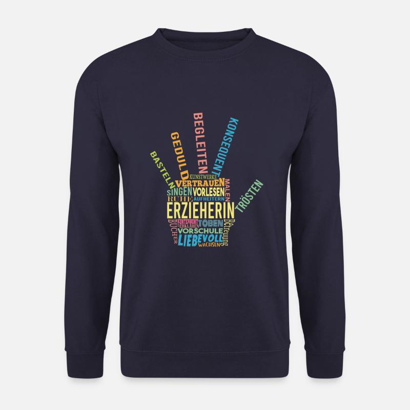 Erzieherin Shirt Wundervolle Worte - Unisex Pullover - Navy