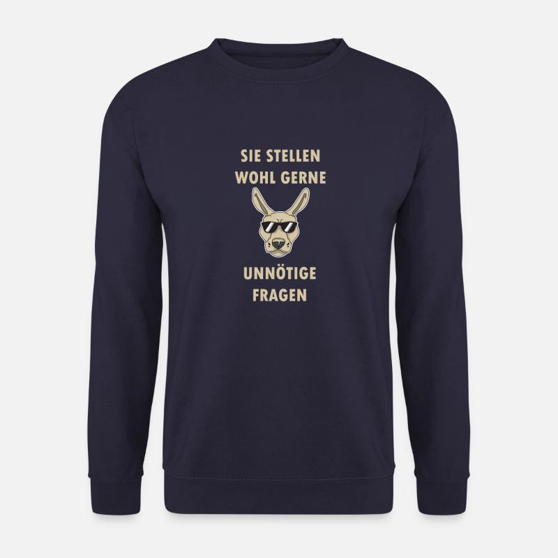 Känguruh sie stellen wohl gerne - Unisex Pullover - Navy