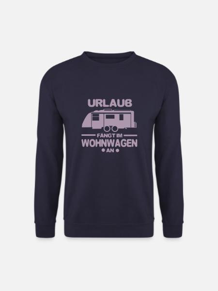Wohnwagen Urlaub fängt an - Unisex Pullover - Navy