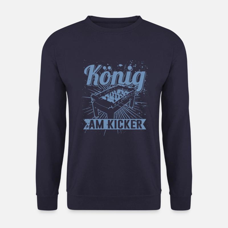 König am Kicker HerrenT-Shirt für Kicker Spieler - Unisex Pullover - Navy