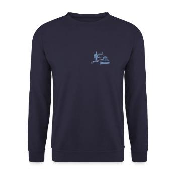 Truck Driver Truck Truck Pocket Design - Unisex Sweatshirt - navy - Front - Alina (178cm) & Michal (187cm)