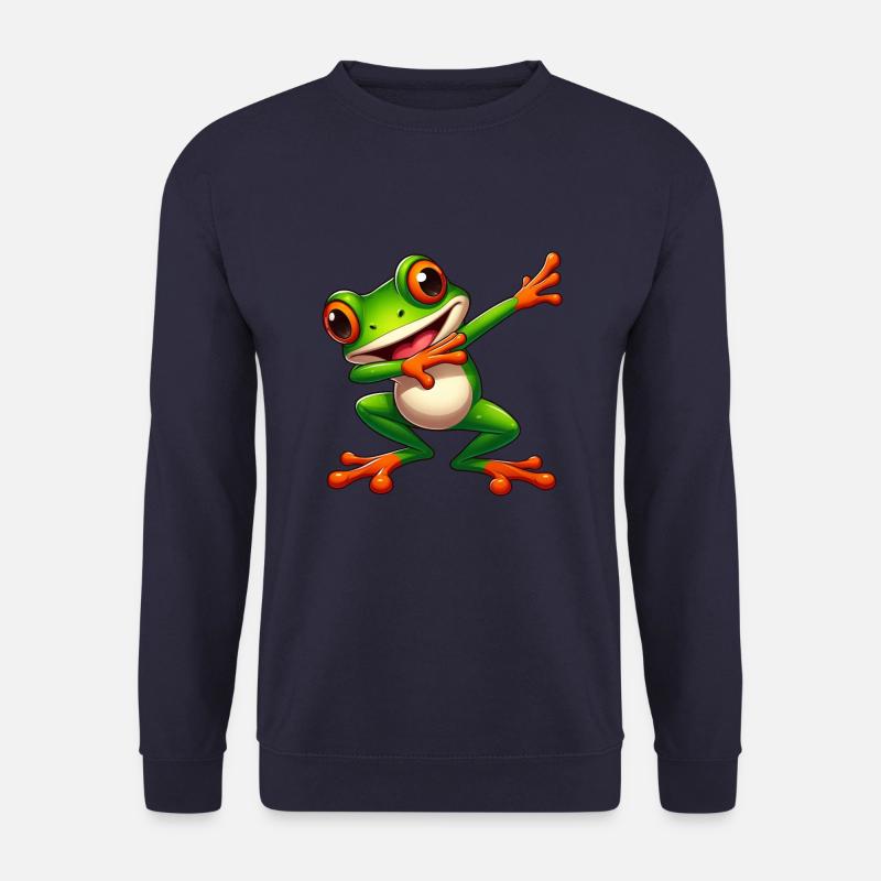 Cool Frog Dabbing Toad Style - Unisex Sweatshirt - navy