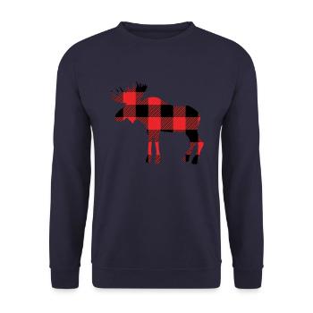 Elch - Unisex Pullover - Navy - Vorne - Alina (178cm) & Michal (187cm)