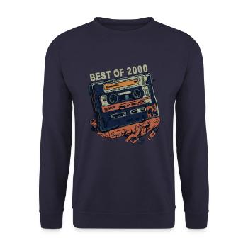 Vintage 2000 2000 Cassette - Vintage since 2000 - Unisex Sweatshirt - navy - Front - Alina (178cm) & Michal (187cm)
