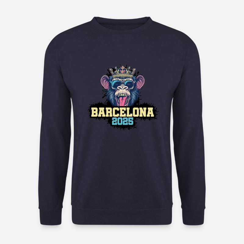 Singe Barcelone 2025 - Sweat-shirt Unisexe - marine