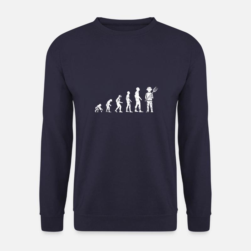 Evolution Landwirt Landwirtschaft Bauer Geschenk - Unisex Pullover - Navy