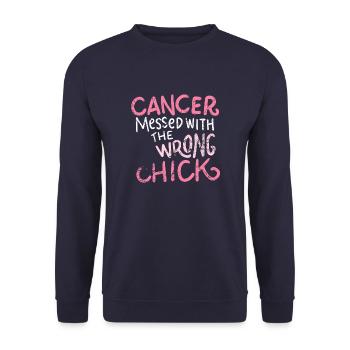 Cancer foutu en l'air avec le mauvais poussin - Sweat-shirt Unisexe - marine - Devant - Alina (178cm) & Michal (187cm)