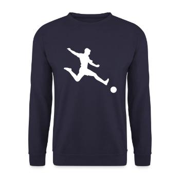 Fußballspieler - Unisex Pullover - Navy - Vorne - Alina (178cm) & Michal (187cm)