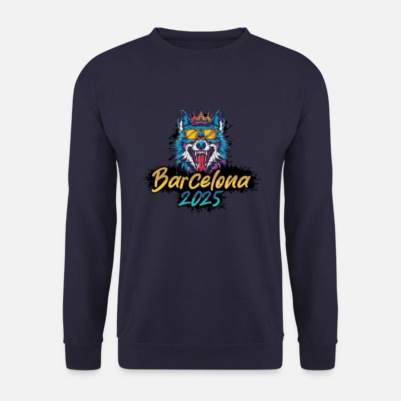 Barcelona 2025 Party Wolf - Unisex Pullover - Navy