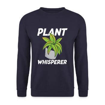 Gardener Plant Whisperer Funny Gardening Florist - Unisex Sweatshirt - navy - Front - Alina (178cm) & Michal (187cm)
